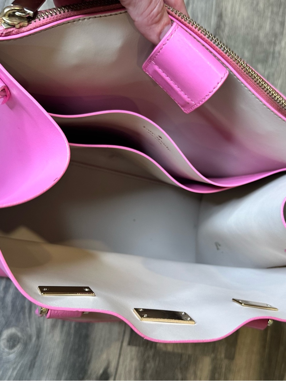 Kate Spade Arbor Hill Kyra Pink Leather Tote Satchel Handbag Purse - Picture 6 of 8